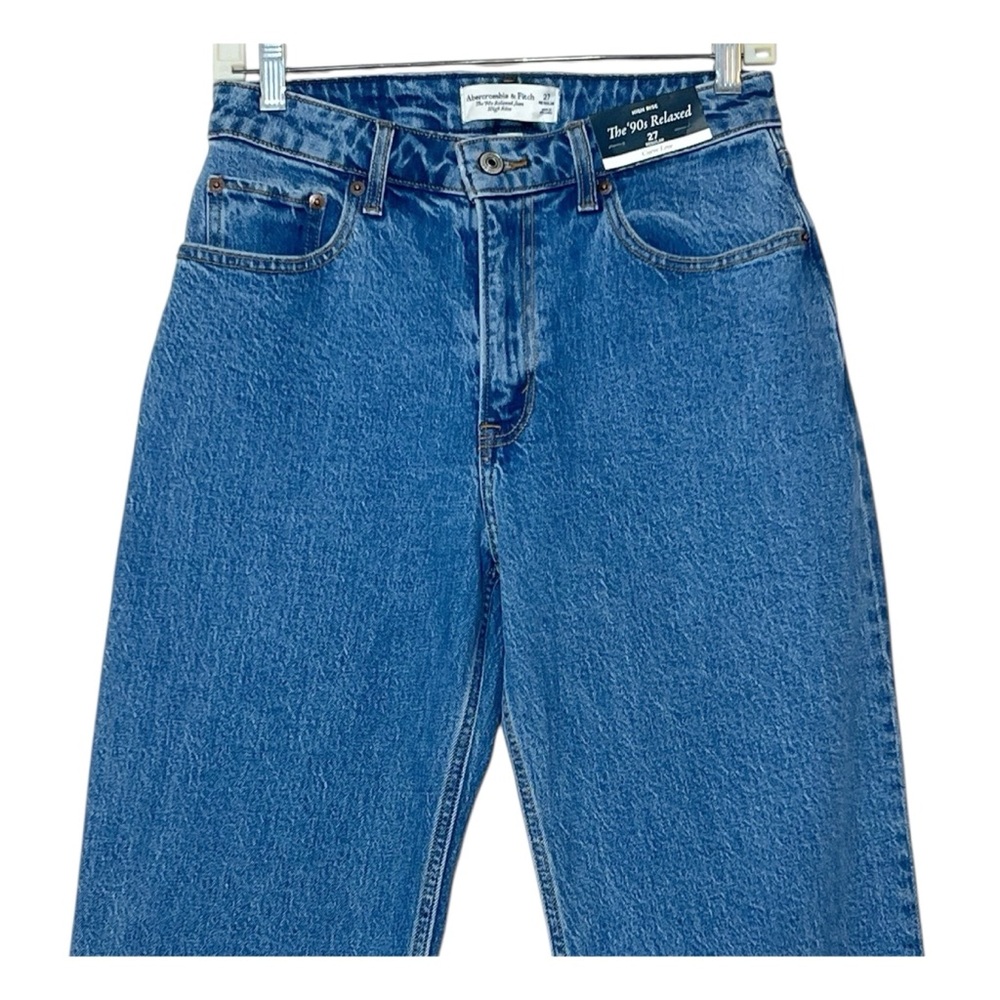 Abercrombie & Fitch The 90’s Relaxed High Rise jeans waist 27” NWT $90 - Picture 4 of 13